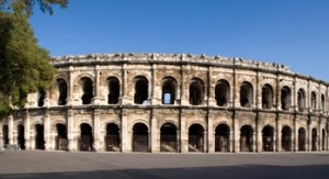 Beautifully preserved mphitheatre in Nimes