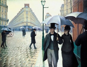 Caillebotte Paris on a rainy day