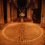 Candle-lit labyrinth at Chartres